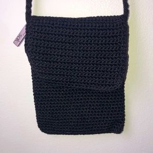 The Sak Crochet Mini Crossbody Black